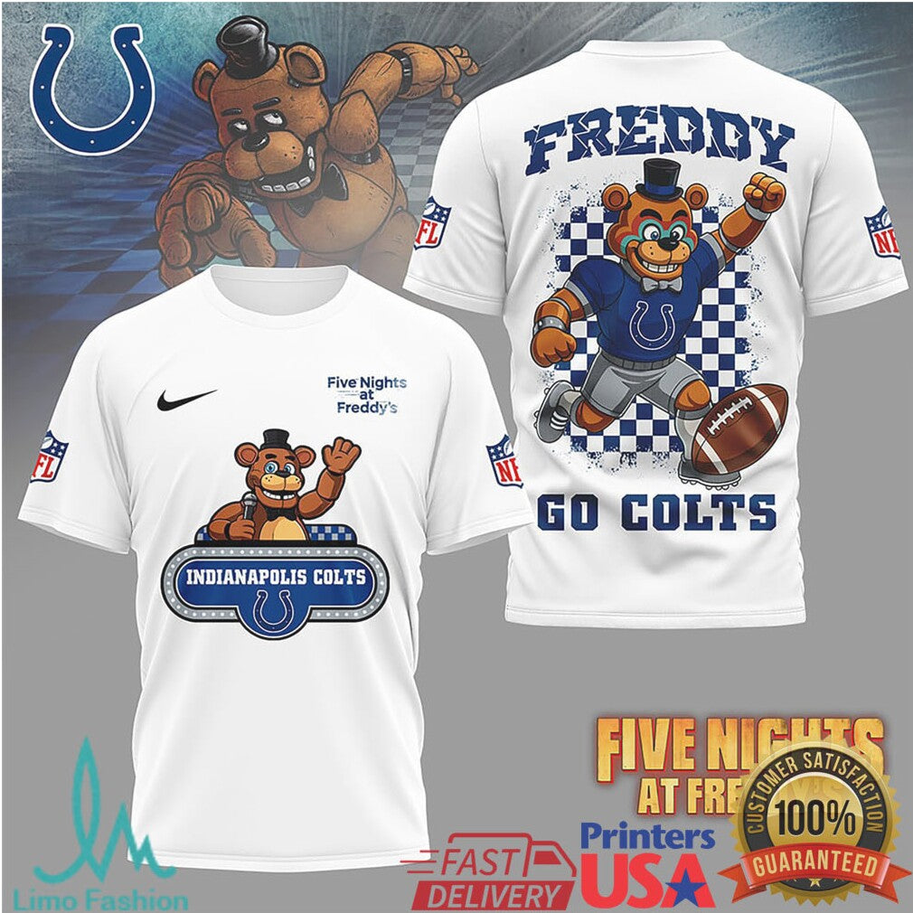 Indianapolis Colts Official NFL Five Nights at Freddy's 3D Shirt - Limotees LLC