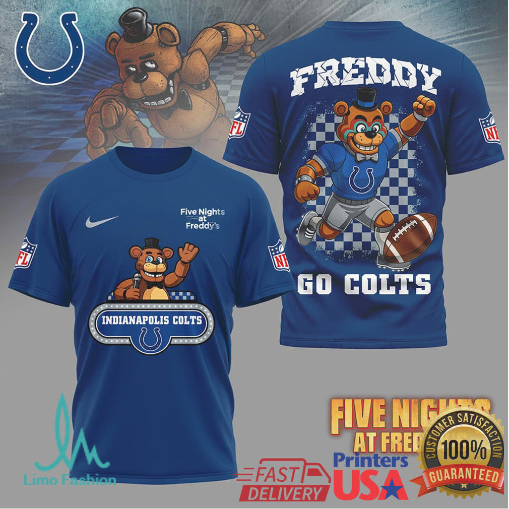 Indianapolis Colts Official NFL Five Nights at Freddy's 3D Shirt - Limotees LLC