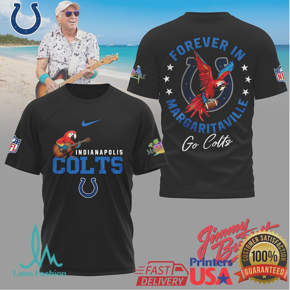 Indianapolis Colts Official NFL Forever in Margaritaville 3D Shirt - Limotees LLC