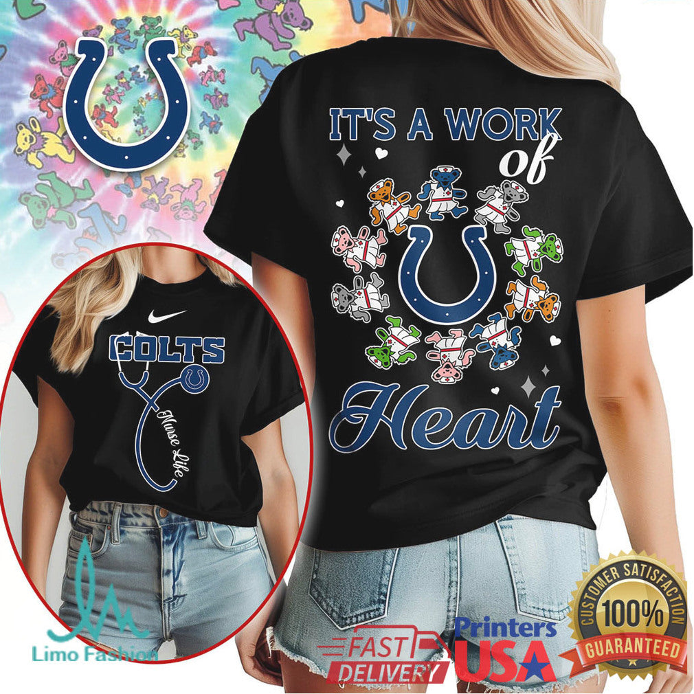 Indianapolis Colts Official NFL Grateful Dead Nurse 3D Shirt - Limotees LLC