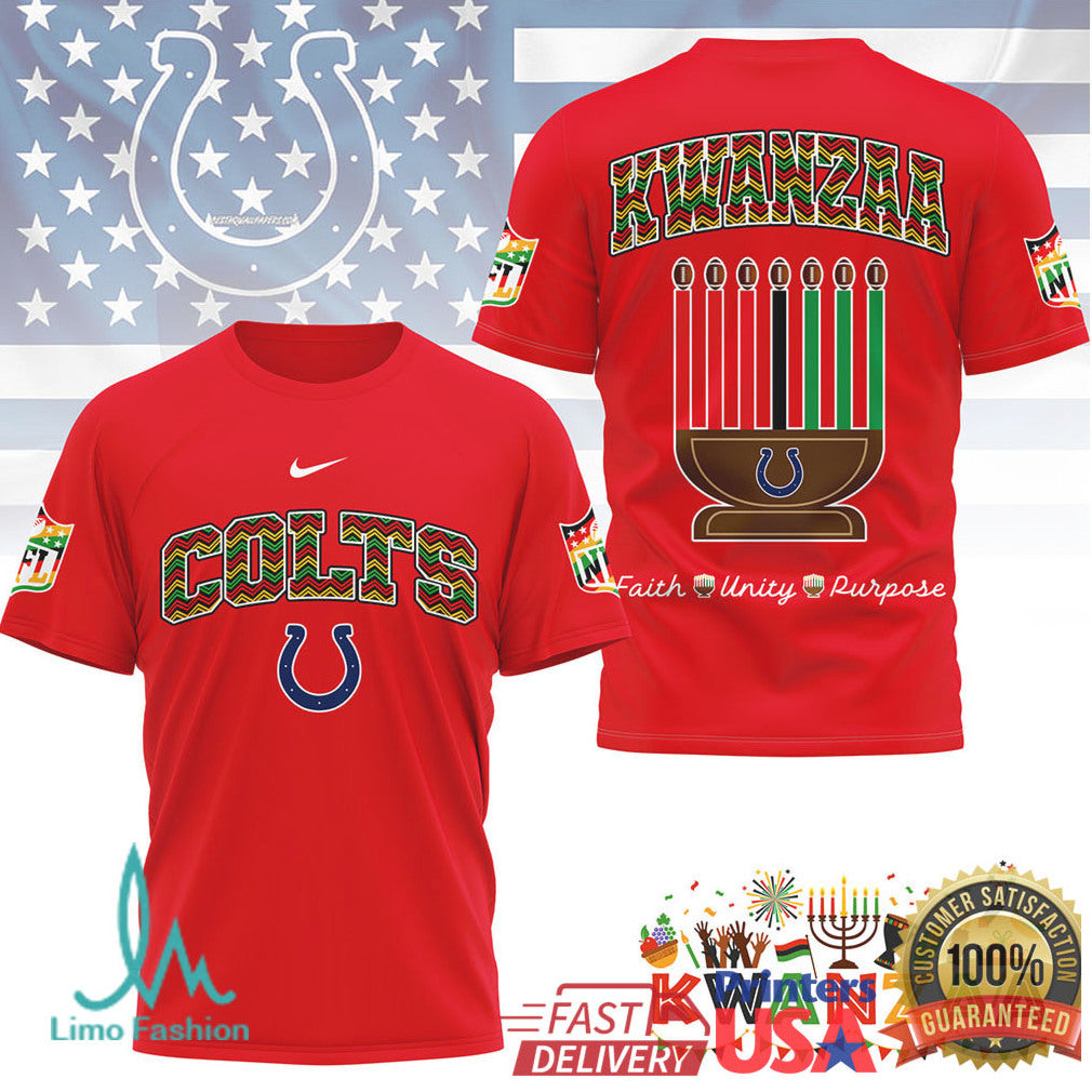 Indianapolis Colts Official NFL Kwanzaa Pride 3D Shirt - Limotees LLC