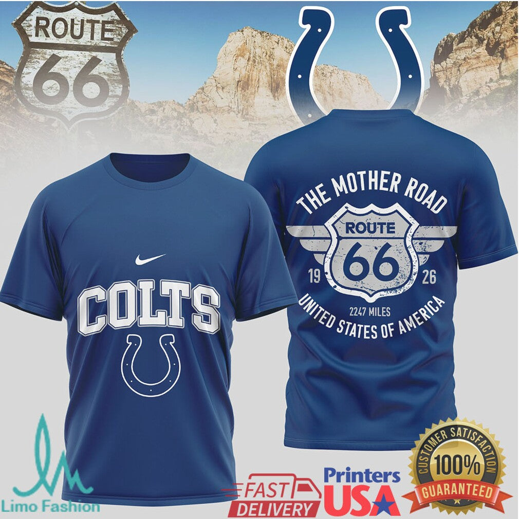 Indianapolis Colts Official NFL Route 66 3D Shirt