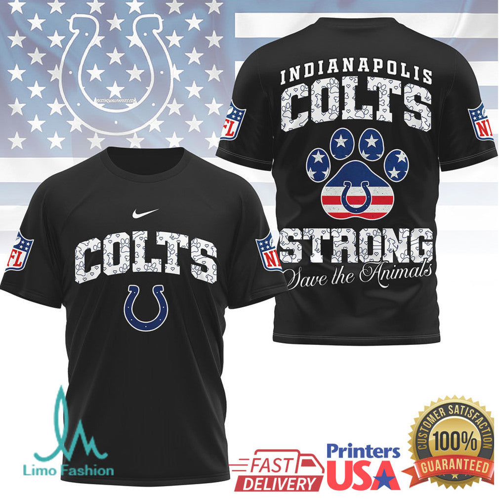 Indianapolis Colts Official NFL Save The Animals Fan 3D Shirt - Limotees LLC