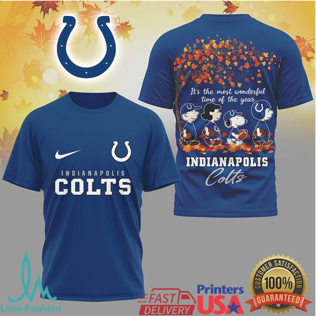 Indianapolis Colts Peanuts Gang Fall Season Football Enthusiast Tshirt - Limotees LLC