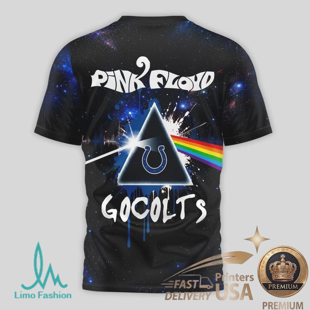 Indianapolis Colts Pink Floyd Dark Side of the Moon Space T Shirt - Limotees LLC