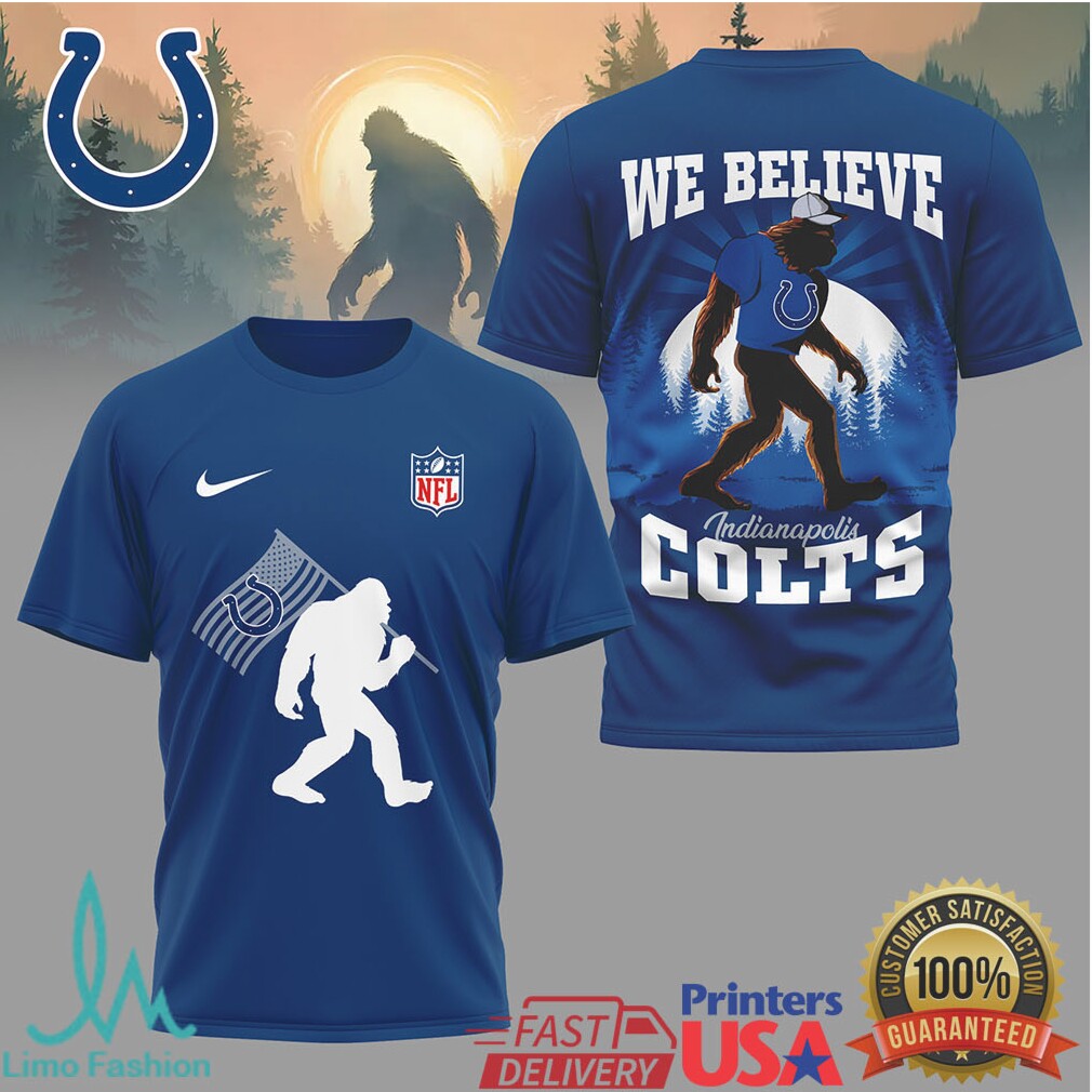 Indianapolis Colts Sasquatch “We Believe” Graphic T Shirt - Limotees LLC