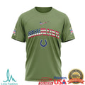 Indianapolis Colts Snoopy 250th Anniversary USA Military Olive T Shirt - Limotees LLC