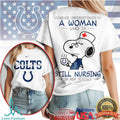 Indianapolis Colts Snoopy Nurse T Shirt 60s Nursing Woman Football Fan Gift