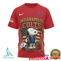 Indianapolis Colts Snoopy Red Friday Remember Everyone Deployed Military Support T Shirt - Limotees LLC