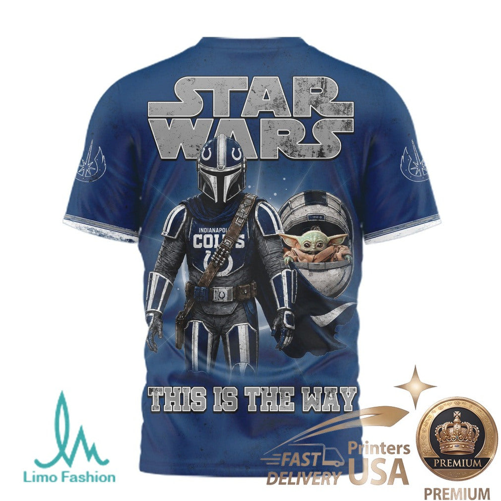 Indianapolis Colts Star Wars The Mandalorian This Is The Way T Shirt - Limotees LLC