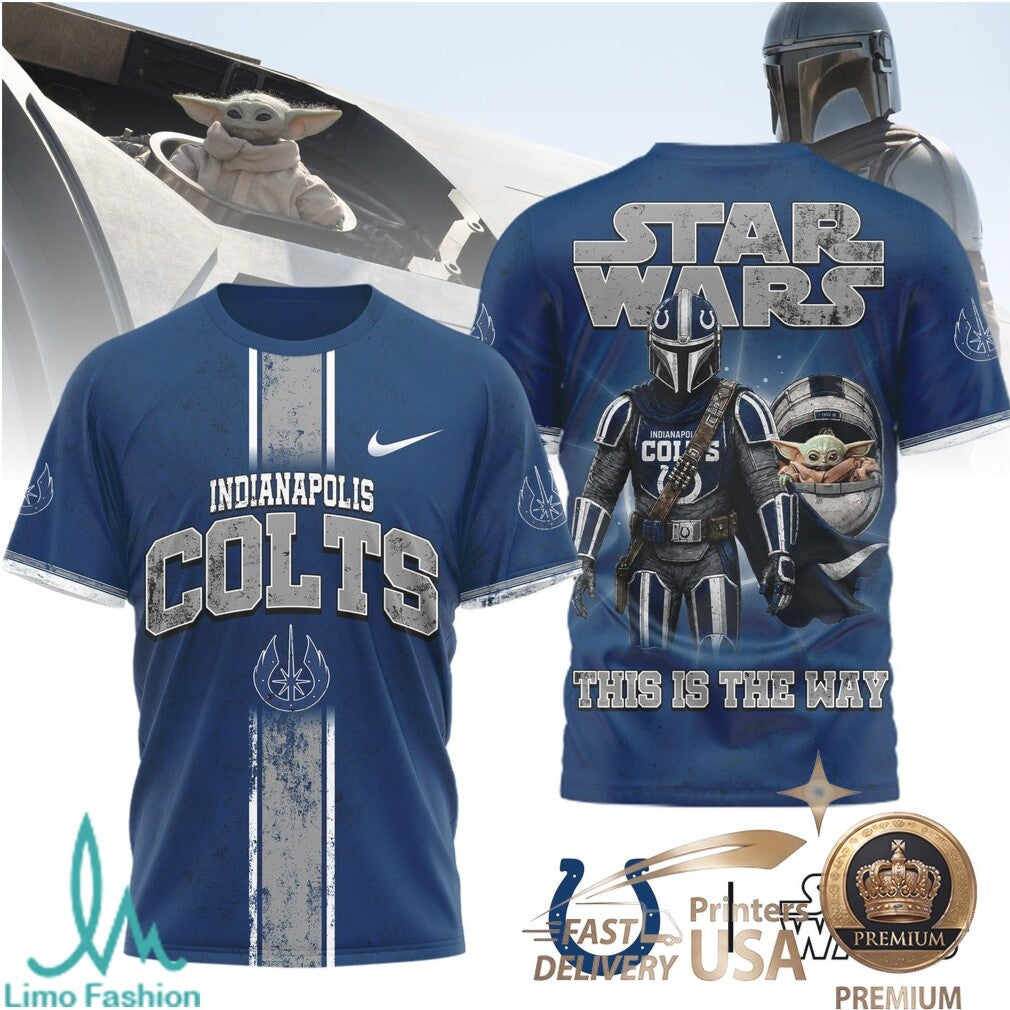 Indianapolis Colts Star Wars The Mandalorian This Is The Way T Shirt - Limotees LLC