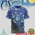 Indianapolis Colts Starry Night Art T Shirt - Limotees LLC