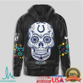 Indianapolis Colts Sugar Skull Floral Art NFL Football T Shirt - Limotees LLC