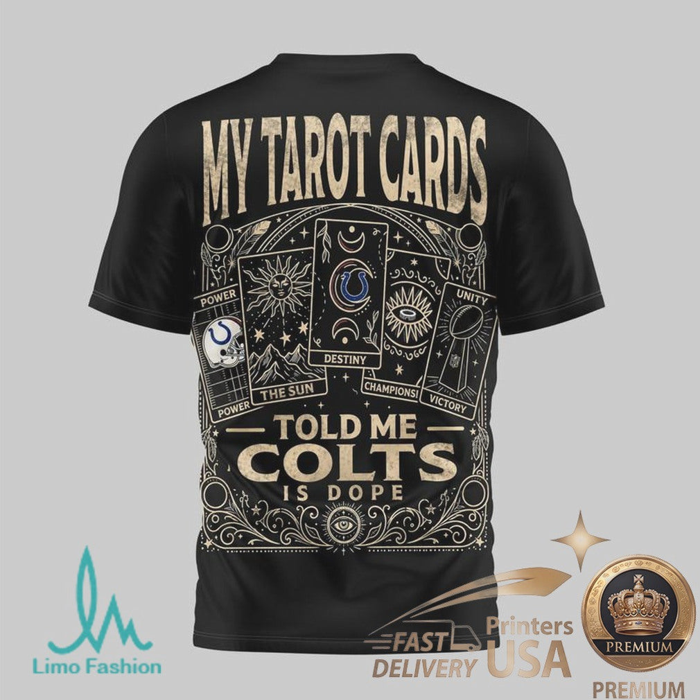 Indianapolis Colts Tarot Card Graphic Sports T Shirt - Limotees LLC