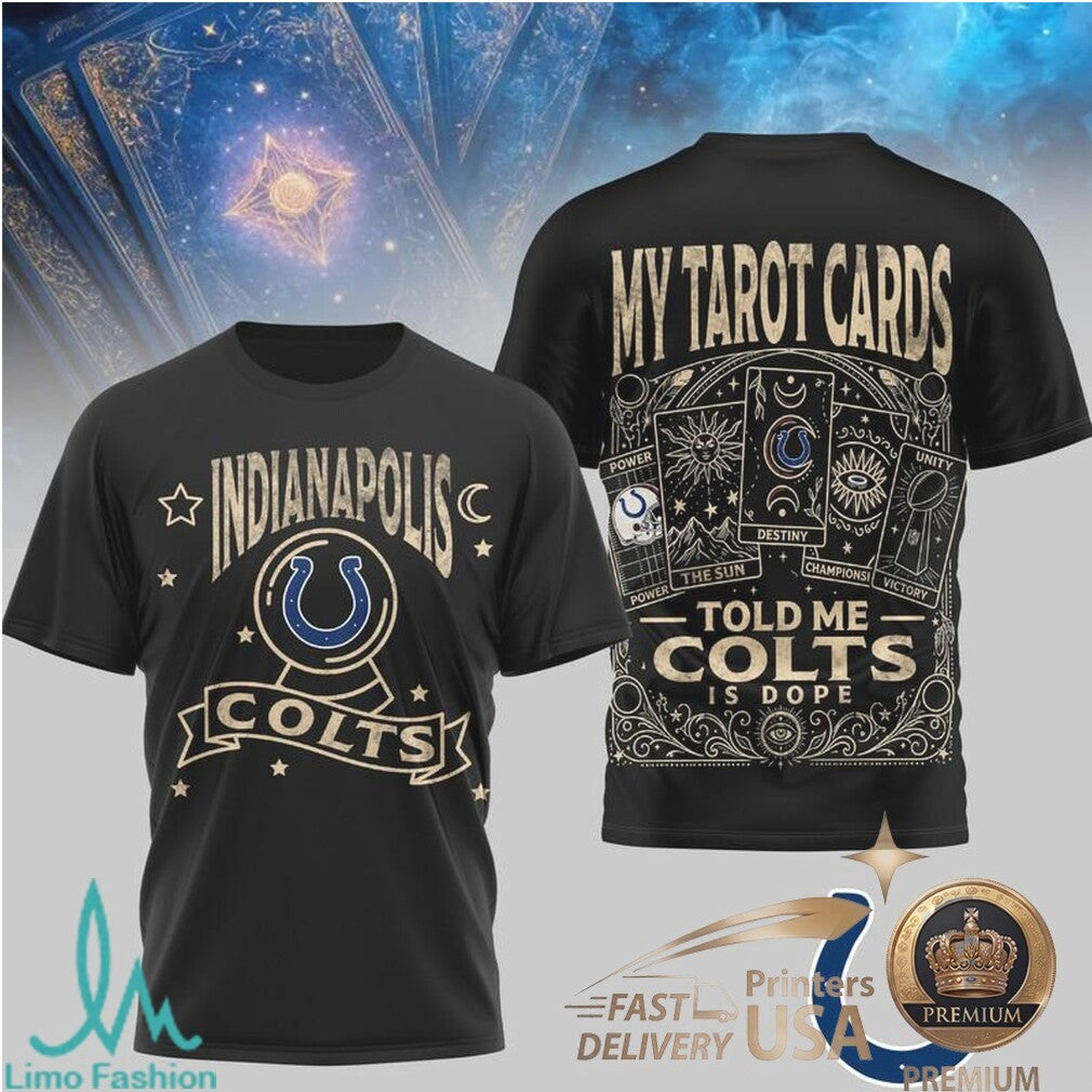 Indianapolis Colts Tarot Card Graphic Sports T Shirt - Limotees LLC