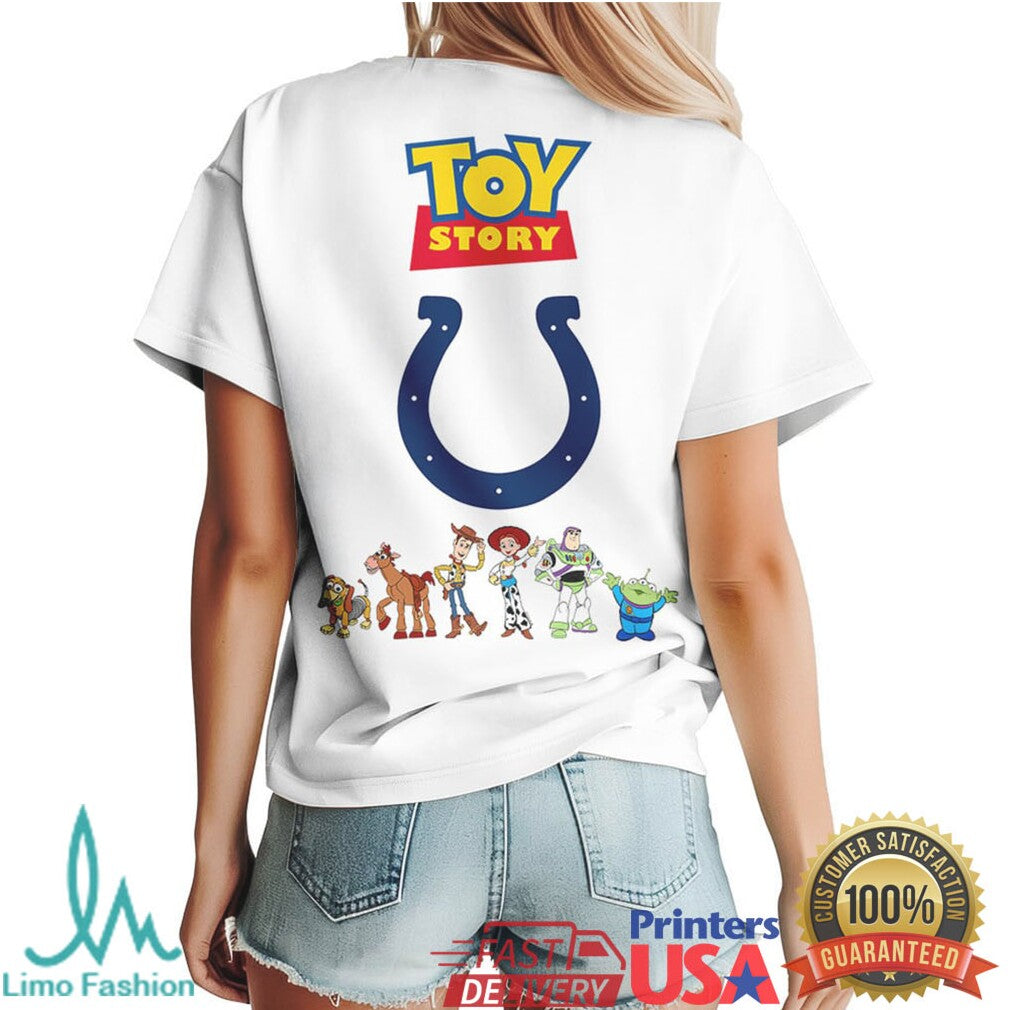 Indianapolis Colts Toy Story Character Custom Women's NFL T Shirt - Limotees LLC