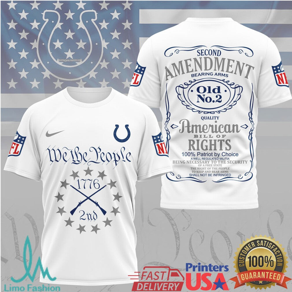 Indianapolis Colts We The People 1776 Second Amendment Patriot T Shirt - Limotees LLC
