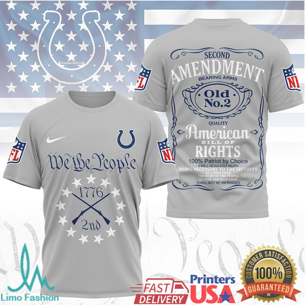 Indianapolis Colts We The People 1776 Second Amendment Patriot T Shirt - Limotees LLC
