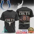 Indianapolis Colts Western Steer Skull Shirt Colts Distressed American Flag Tee - Limotees LLC