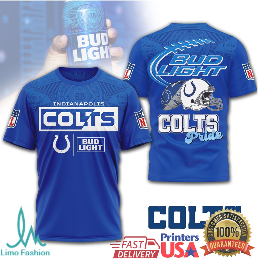 Indianapolis Colts x Bud Light Pride Sports Collaboration T Shirt - Limotees LLC