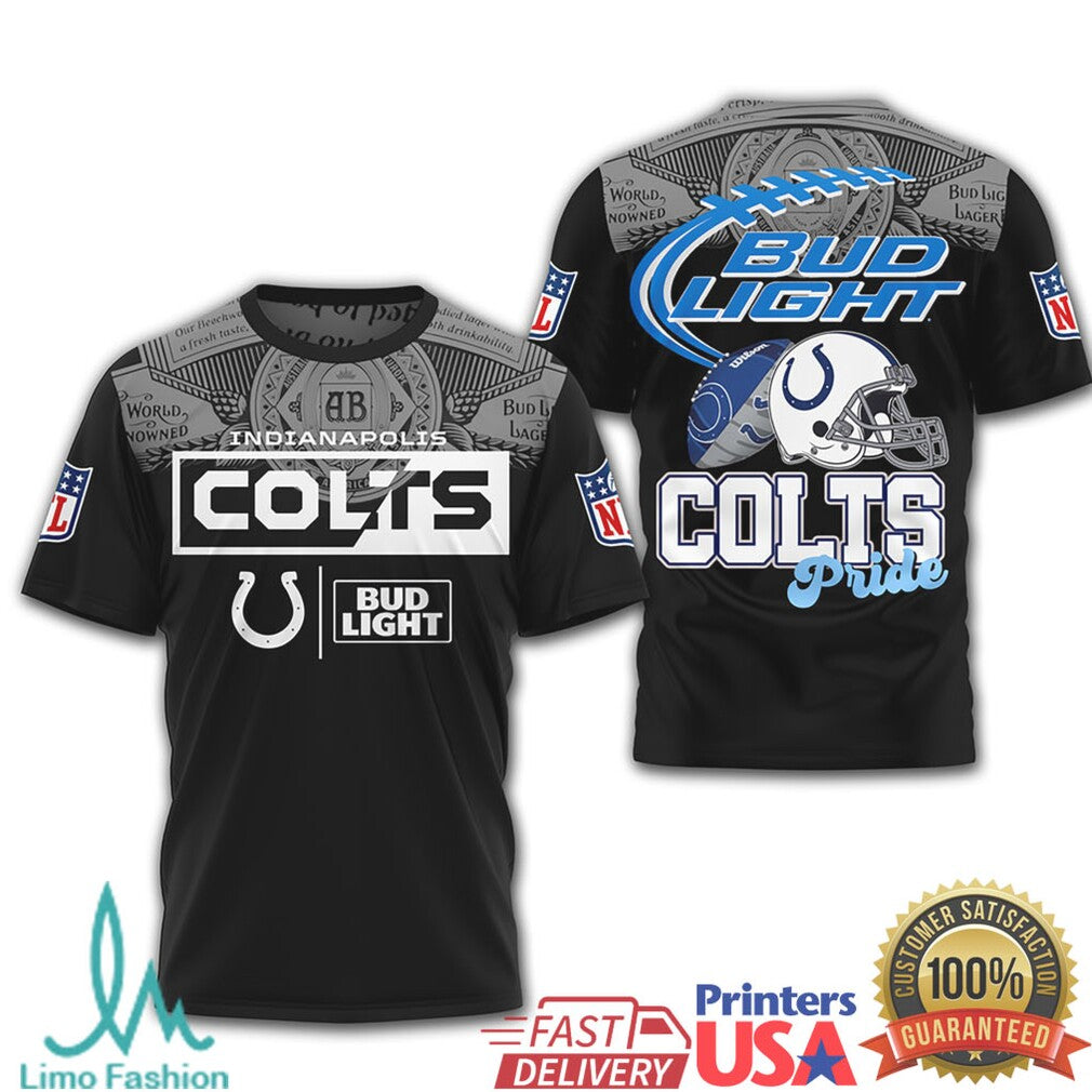 Indianapolis Colts x Bud Light Pride Sports Collaboration T Shirt - Limotees LLC