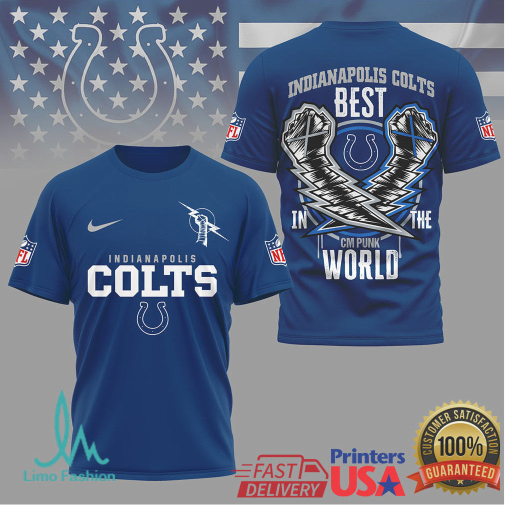 Indianapolis Colts x CM Punk Best In The World Fan Apparel T Shirt - Limotees LLC