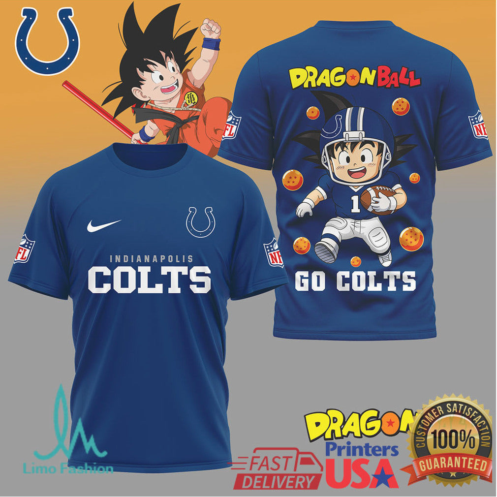 Indianapolis Colts x Dragon Ball Goku Football T Shirt - Limotees LLC
