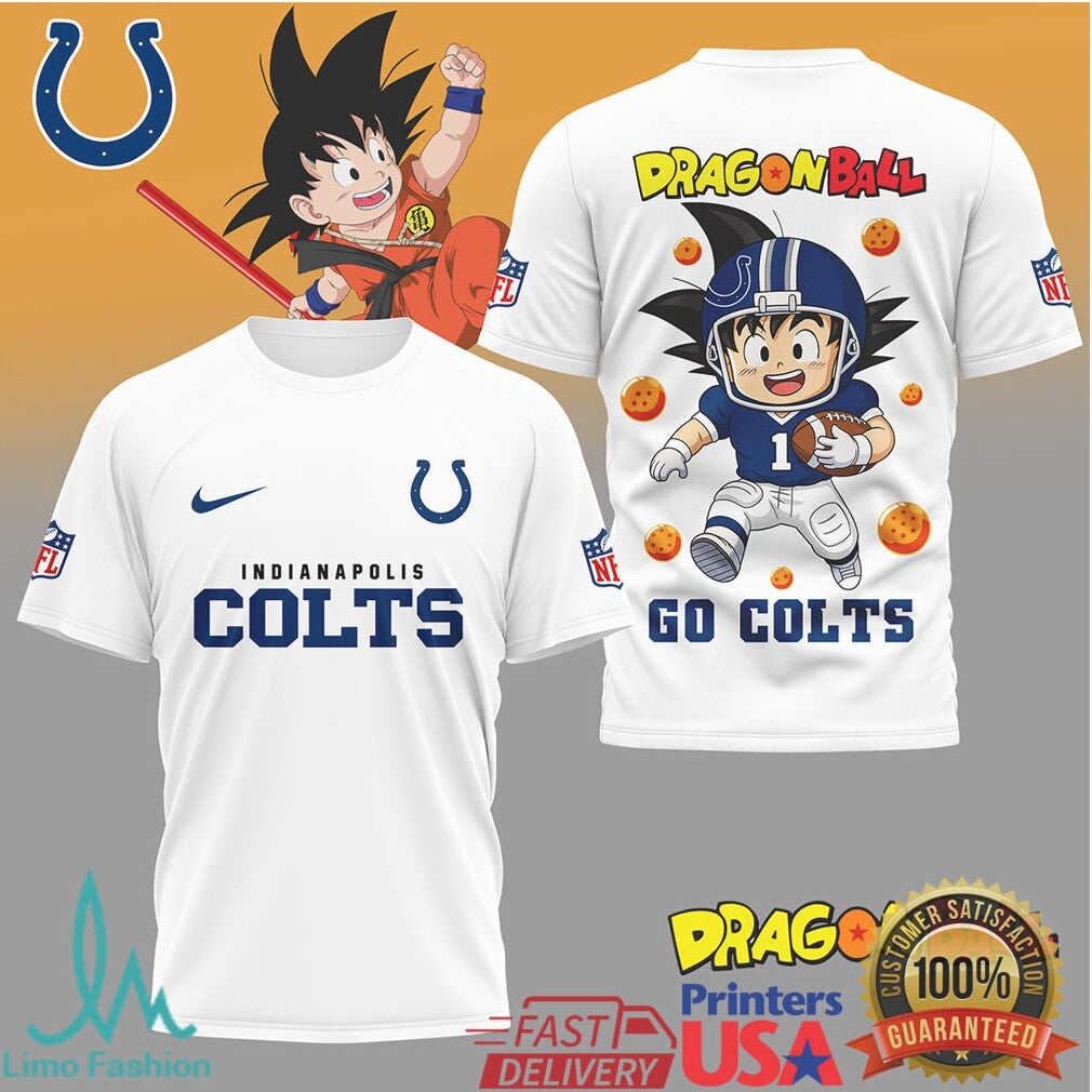 Indianapolis Colts x Dragon Ball Goku Football T Shirt - Limotees LLC