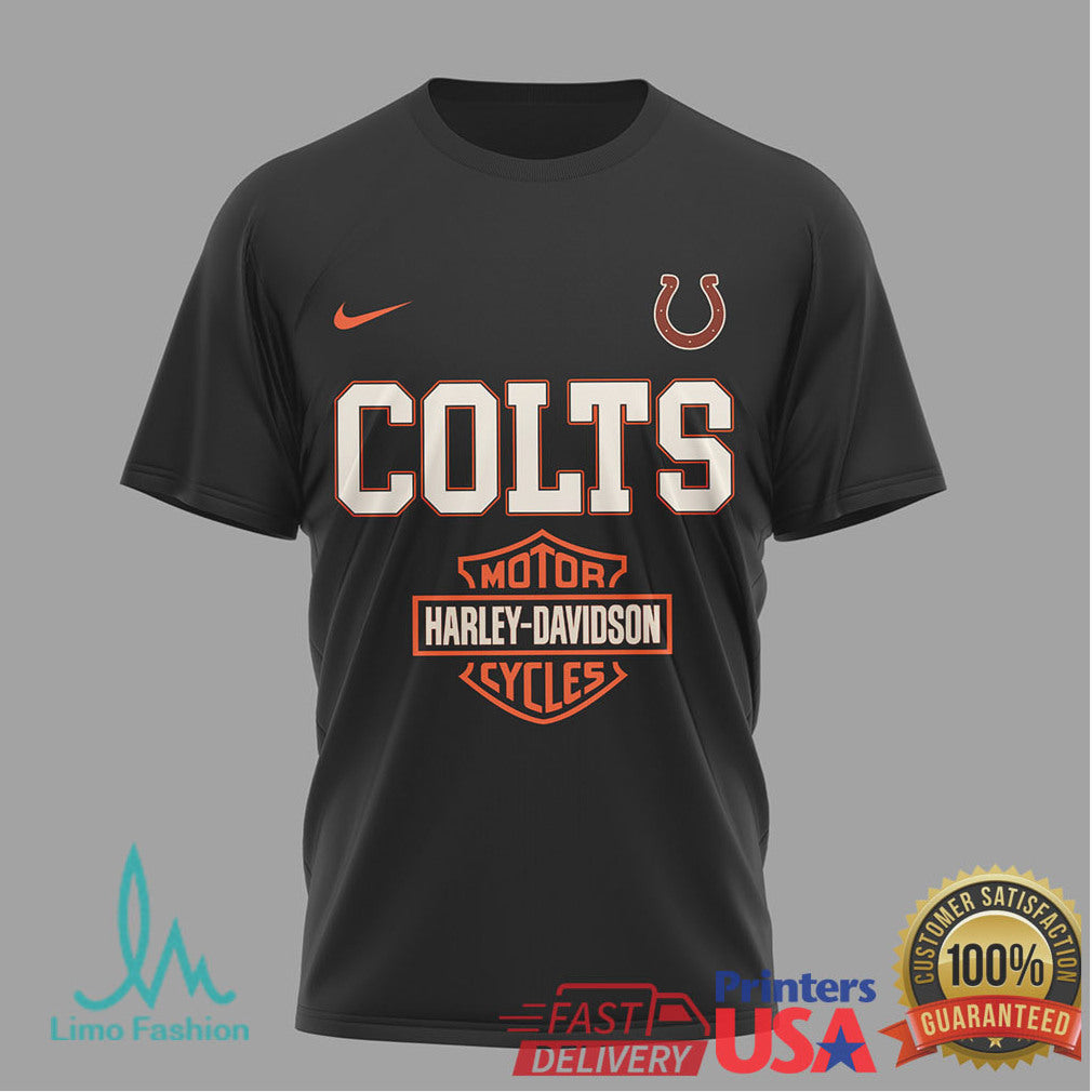 Indianapolis Colts x Harley Davidson Ride The Legend Graphic T Shirt - Limotees LLC