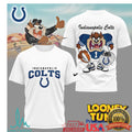 Indianapolis Colts x Looney Tunes Taz Character Logo Sports T Shirt