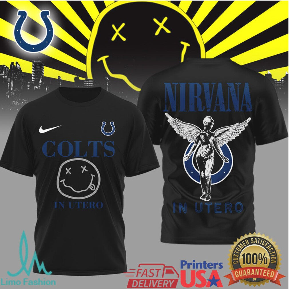 Indianapolis Colts x Nirvana In Utero Alternative Rock Tee - Limotees LLC