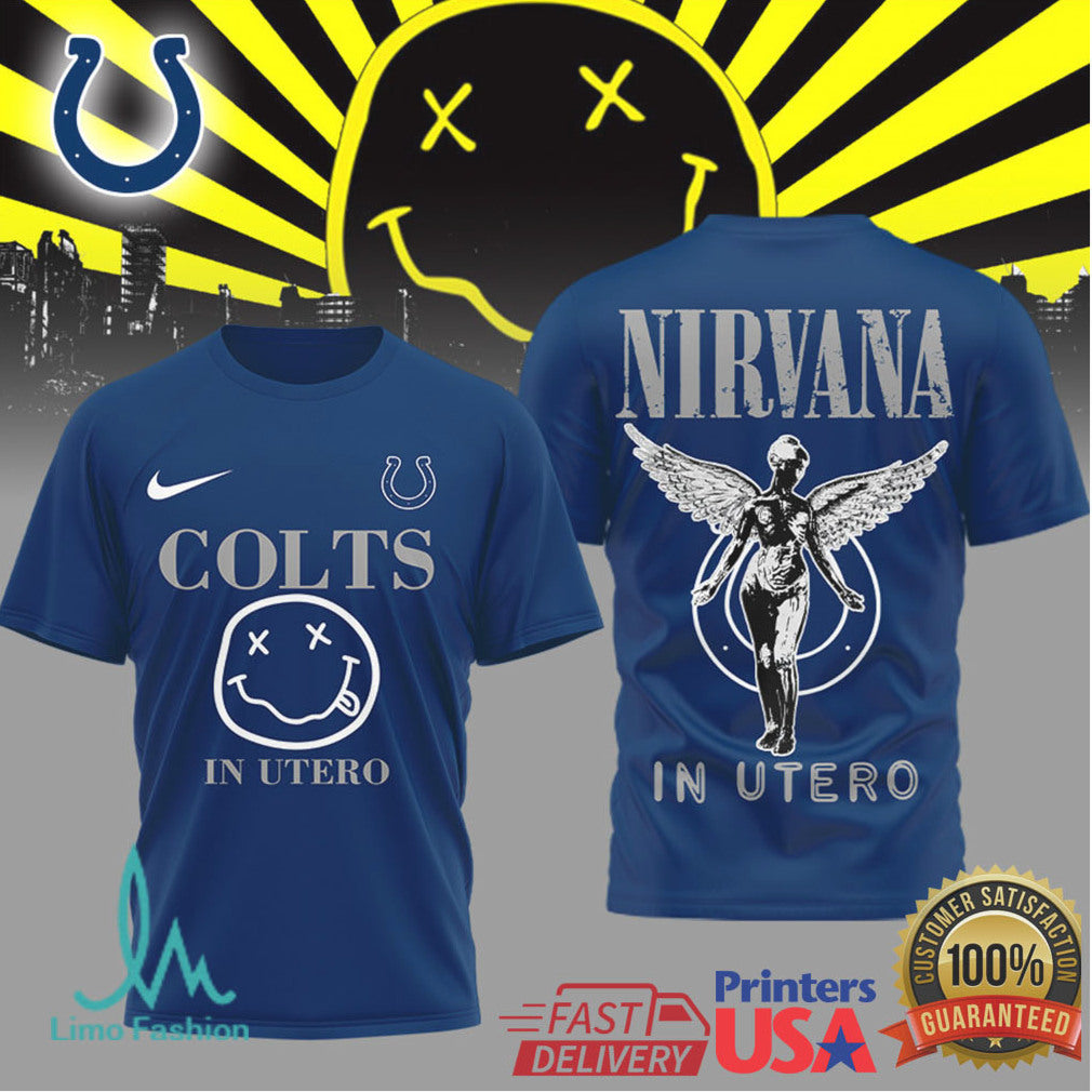Indianapolis Colts x Nirvana In Utero Alternative Rock Tee - Limotees LLC