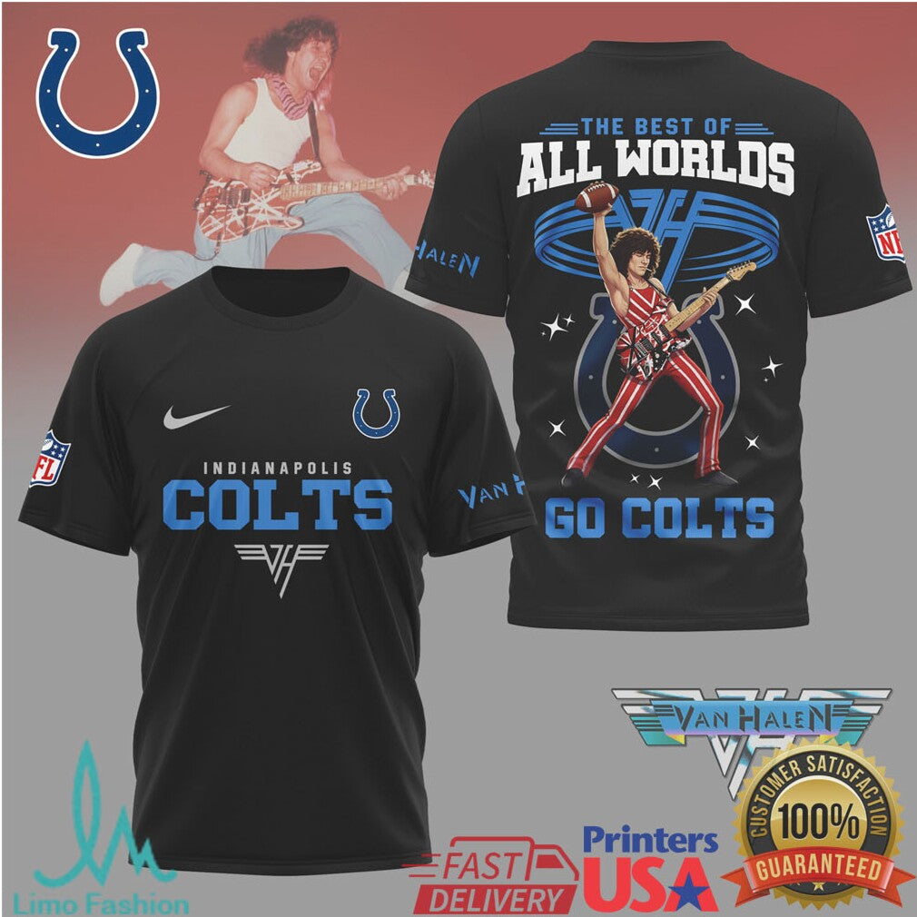 Indianapolis Colts x Van Halen Eddie Van Halen Rock & Football T Shirt