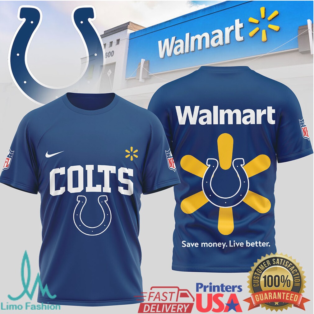 Indianapolis Colts x Walmart Horseshoe Spark Graphic NFL T Shirt - Limotees LLC