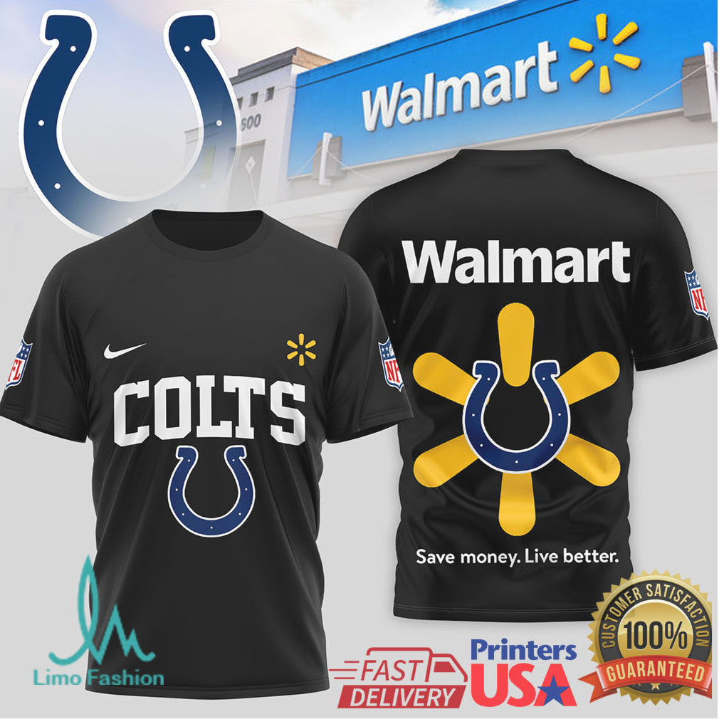 Indianapolis Colts x Walmart Horseshoe Spark Graphic NFL T Shirt - Limotees LLC