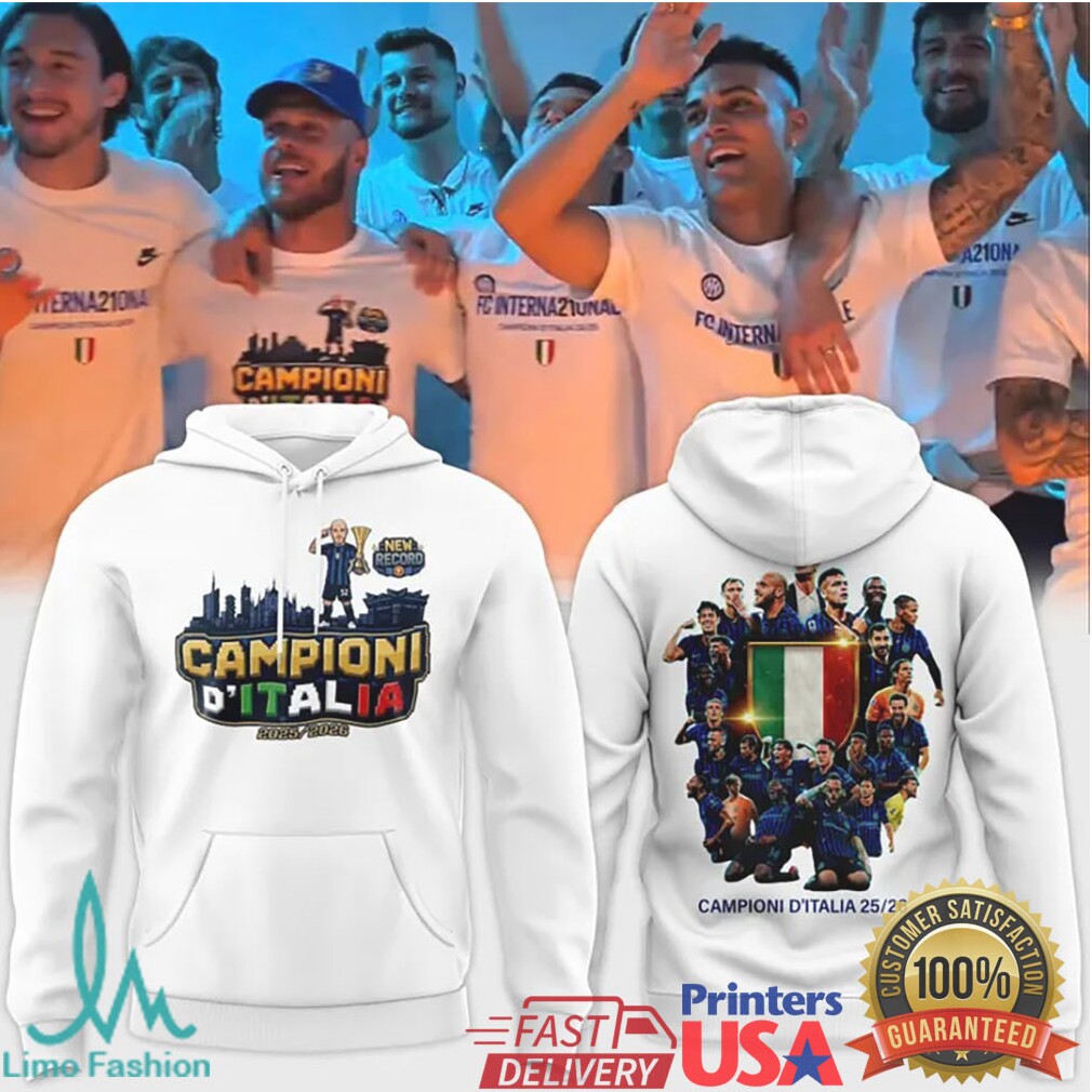 Inter Milan Campioni D'Italia 25.26 T Shirt Scudetto Winners Fan Gear - Limotees LLC