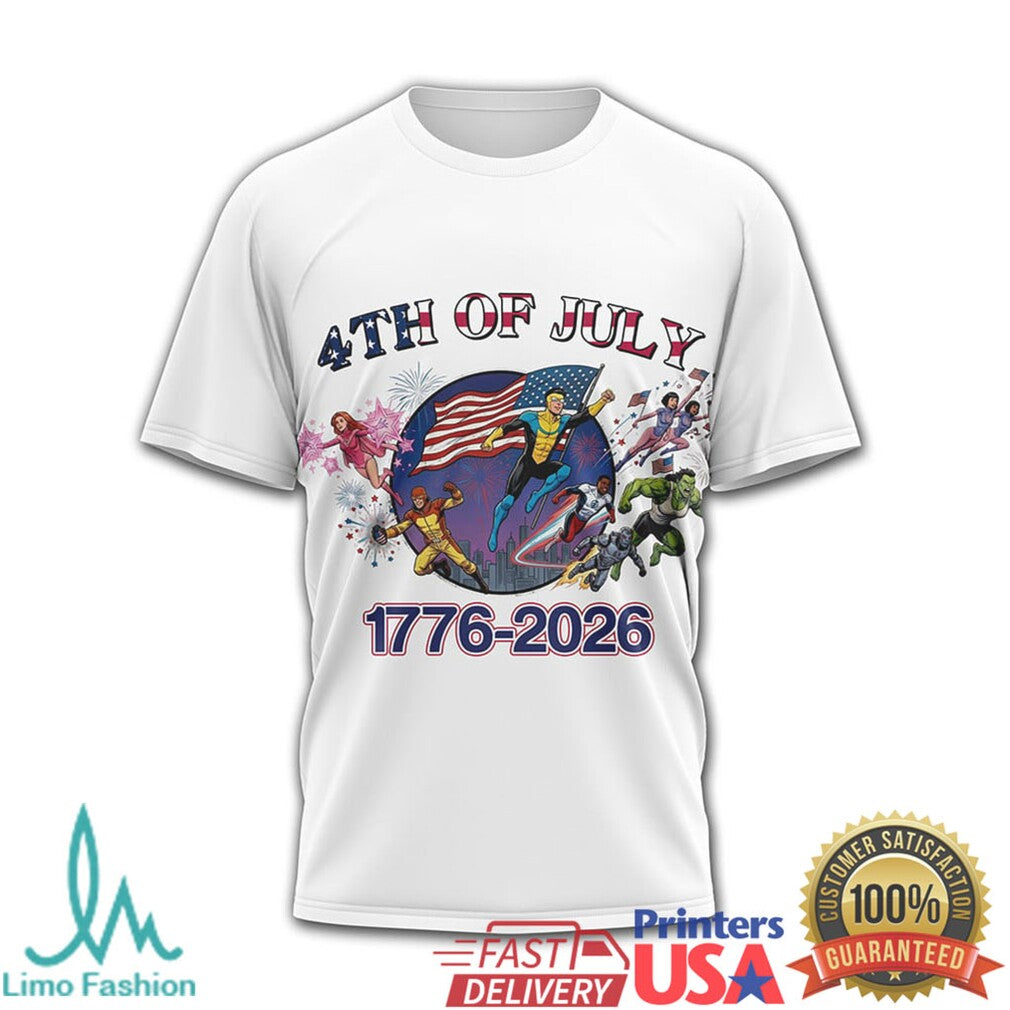 Invincible 250 Years of Freedom 4th of July 1776 2026 T Shirt