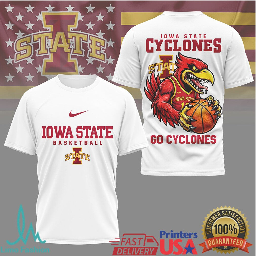 Iowa State Cyclones Basketball Cy Mascot Dunking Performance T Shirt - Limotees LLC