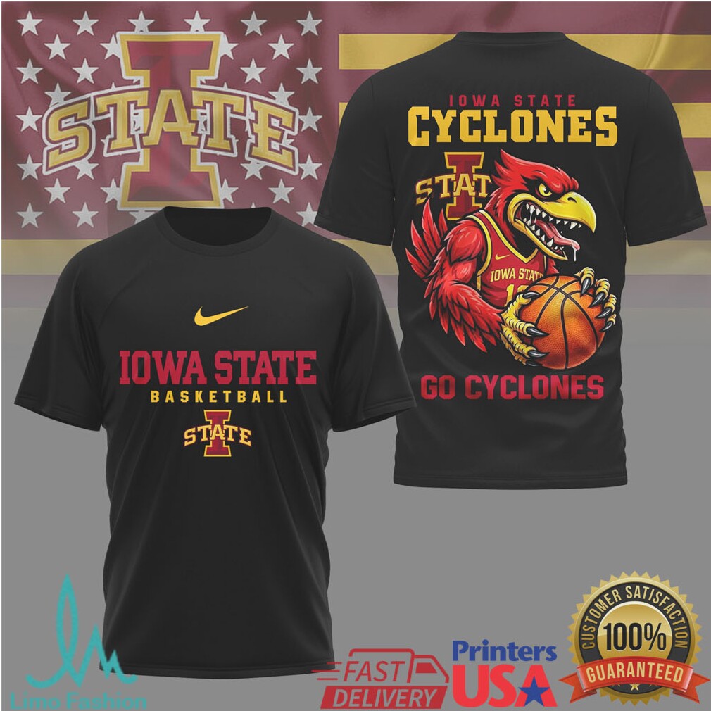 Iowa State Cyclones Basketball Shirt Go Cyclones Mascot Tee - Limotees LLC