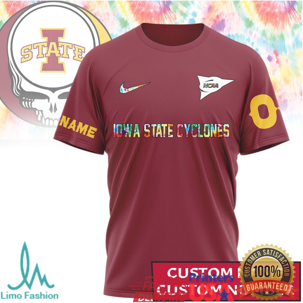 Iowa State Cyclones Custom Name & Number Deadhead Fan Spirit Shirt - Limotees LLC