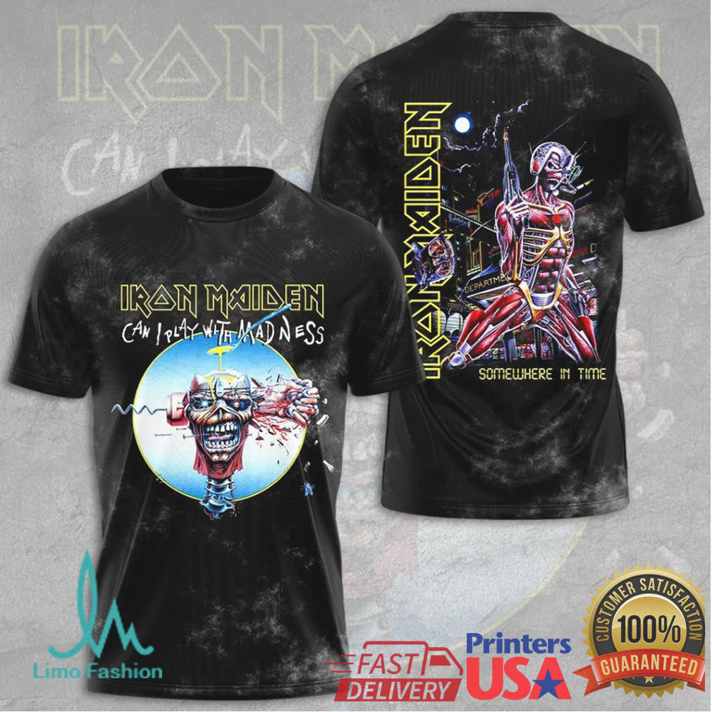 Iron Maiden Can I Play With Madness Somewhere In Time Vintage Metal Fans T Shirt