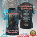 Iron Maiden Eddie Run For Your Lives 2026 Tour Street Style 3D T Shirt - Limotees LLC
