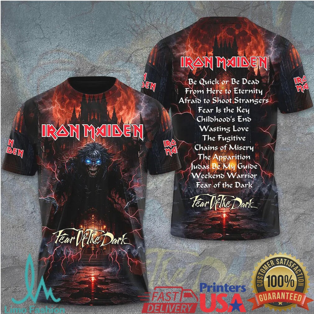 Iron Maiden Fear Of The Dark Album Anniversary Tour Vintage Heavy Metal Fans T Shirt