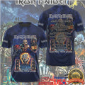 Iron Maiden Run For Your Lives World Tour 2025 2026 All Over Print T Shirt