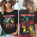 Iron Maiden Run For Your Lives World Tour 2025 Eddie Graphic T Shirt - Limotees LLC