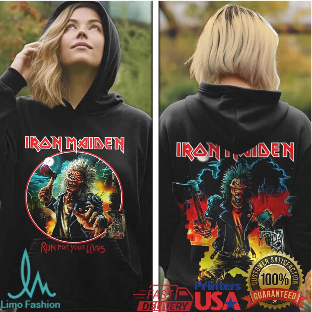 Iron Maiden Run For Your Lives World Tour 2025 Eddie Graphic T Shirt - Limotees LLC