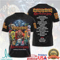 Iron Maiden Run For Your Lives World Tour 2026 Multi Eddie Faces Vintage Men Fans T Shirt - Limotees LLC
