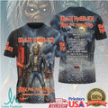 Iron Maiden Run For Your Lives World Tour 2026 Official Setlist 3D T Shirt - Limotees LLC