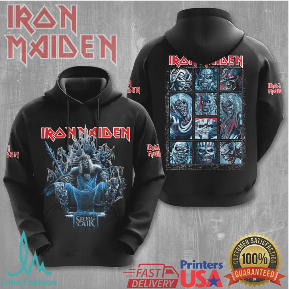Iron Maiden Secret Lair Eddie Evolution Multi Panel Heavy Metal T Shirt - Limotees LLC
