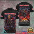 Iron Maiden The Trooper Eddie Run For Your Lives 2026 World Tour Fans T Shirt - Limotees LLC